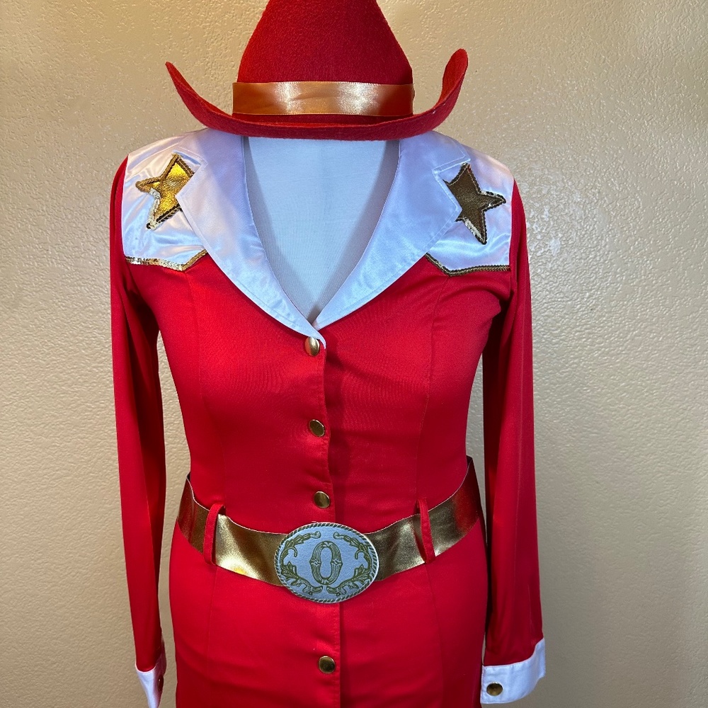 Dreamgirl Rodeo Gal Red Cowgirl Costume Size Large